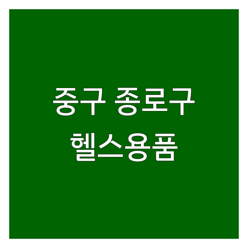 서울 중구/종로구 헬스용품 베스트 선택 | 2024-2025 최신 순위 정리